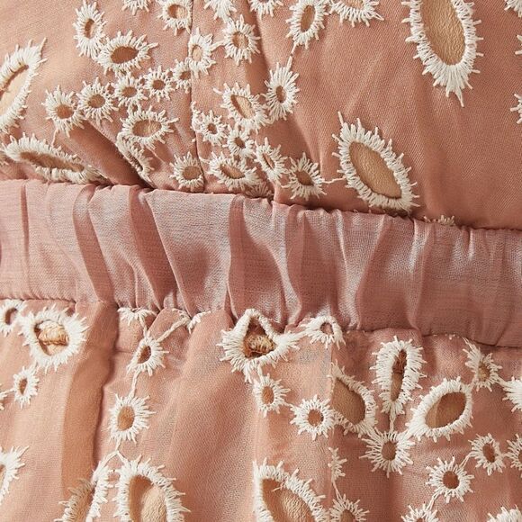 NWT $330 ELLIATT Melancholy Eyelet Maxi Dress in Pink Blush Size XS - Picture 3 of 13
